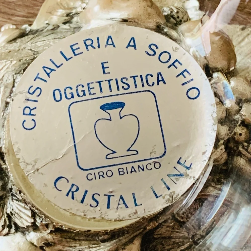 White cristal hand made vase in Italy